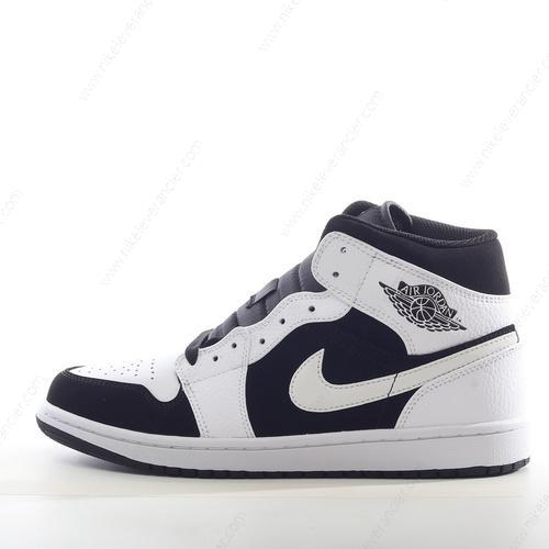 Goedkoop Nike Air Jordan 1 Mid ‘Wit Zwart’ Schoenen 554725-113