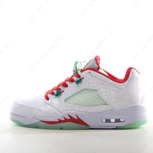 Goedkoop Nike Air Jordan 5 Retro ‘Wit Rood Groen’ Schoenen