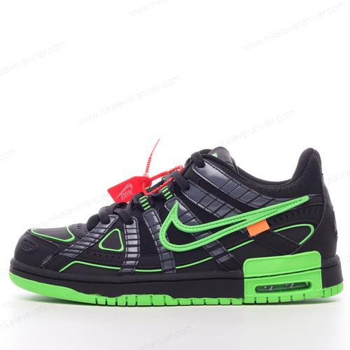 Goedkoop Nike Air Rubber Dunk Low ‘Zwart Wit Groen’ Schoenen CU6015-001